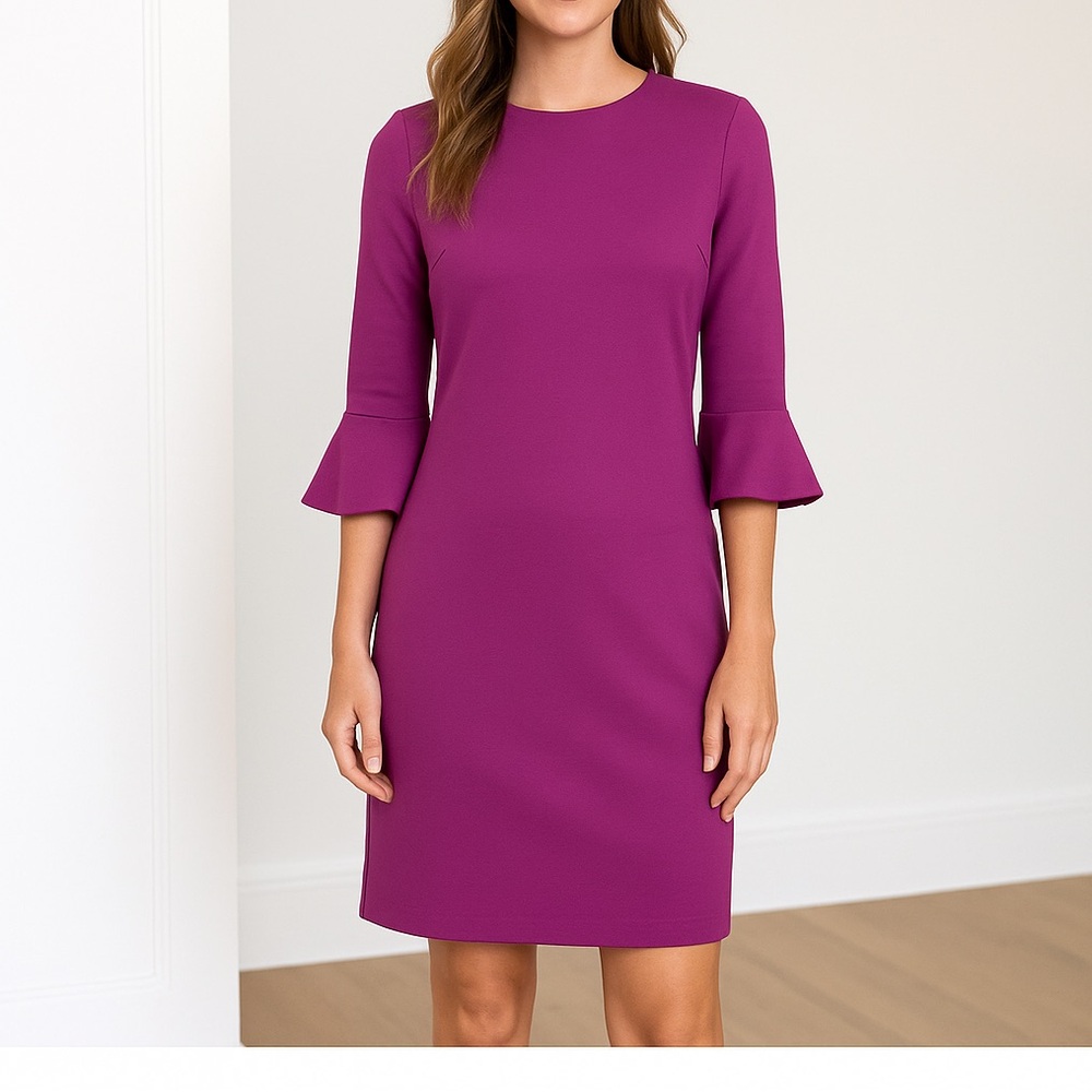 Banana Republic Purple Flutter Sleeve Sheath Dress | Size 4